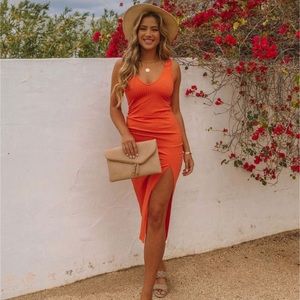 Vici Magic Moments Ribbed Knit Midi Dress M NWOT